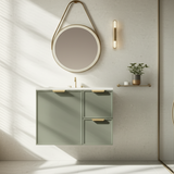 Lukka Madura Federation Wall Hung PVC Cabinet 750mm (Olive Green)