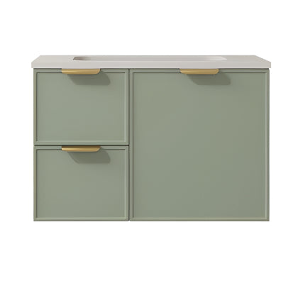 Lukka Madura Federation Wall Hung PVC Cabinet 750mm (Olive Green)
