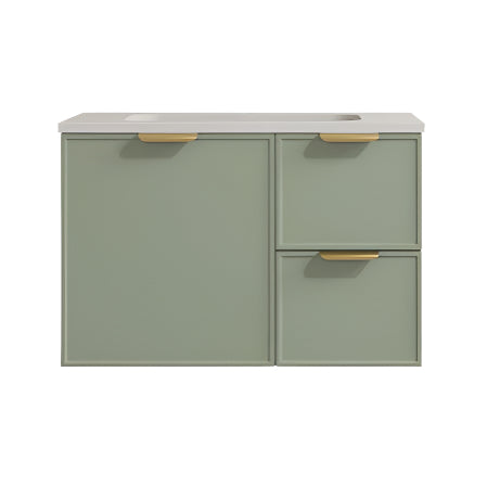 Lukka Madura Federation Wall Hung PVC Cabinet 750mm (Olive Green)