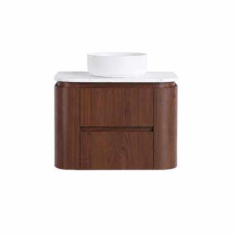 Lukka Ravello Plywood Wall Hung Vanity - Mocha Oak 