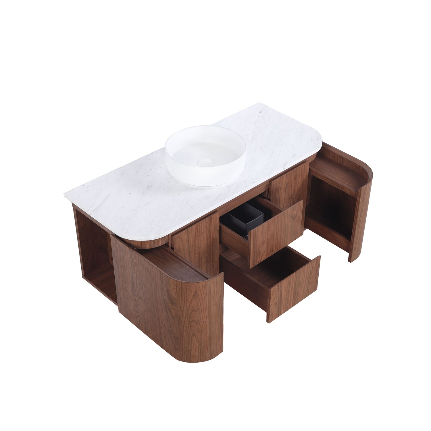 Lukka Ravello Plywood Wall Hung Vanity - Mocha Oak 