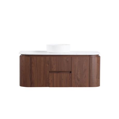 Lukka Ravello Plywood Wall Hung Vanity - Mocha Oak 