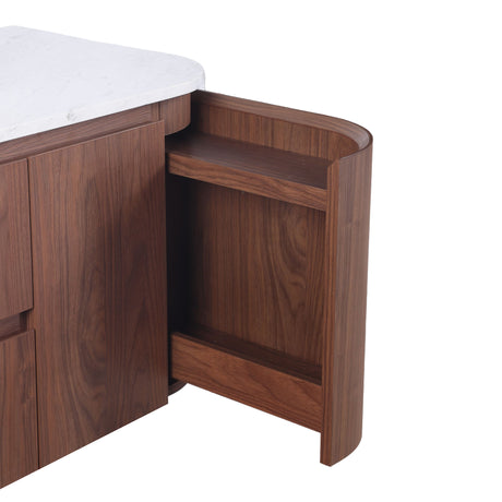Lukka Ravello Plywood Wall Hung Vanity - Mocha Oak 