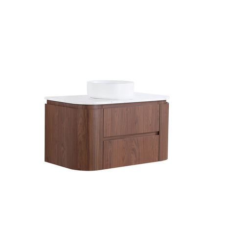 Lukka Ravello Plywood Wall Hung Vanity - Mocha Oak 