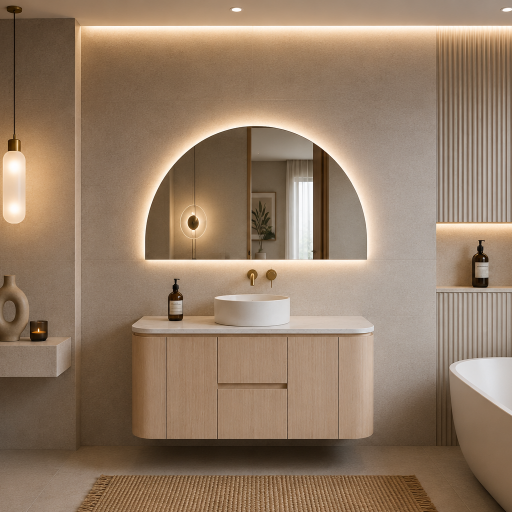 Lukka Ravello Plywood Wall Hung Vanity - Sandy Oak 
