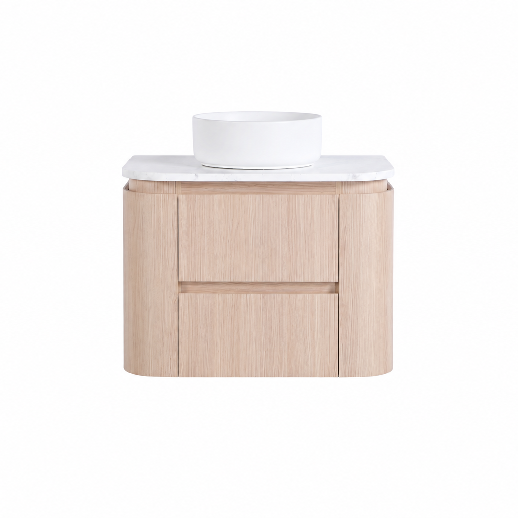 Lukka Ravello Plywood Wall Hung Vanity - Sandy Oak 