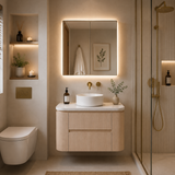 Lukka Ravello Plywood Wall Hung Vanity - Sandy Oak 