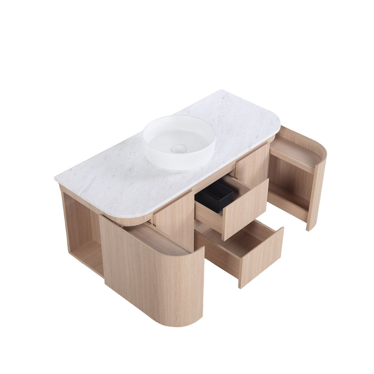 Lukka Ravello Plywood Wall Hung Vanity - Sandy Oak 