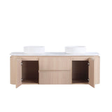 Lukka Ravello Plywood Wall Hung Vanity - Sandy Oak 