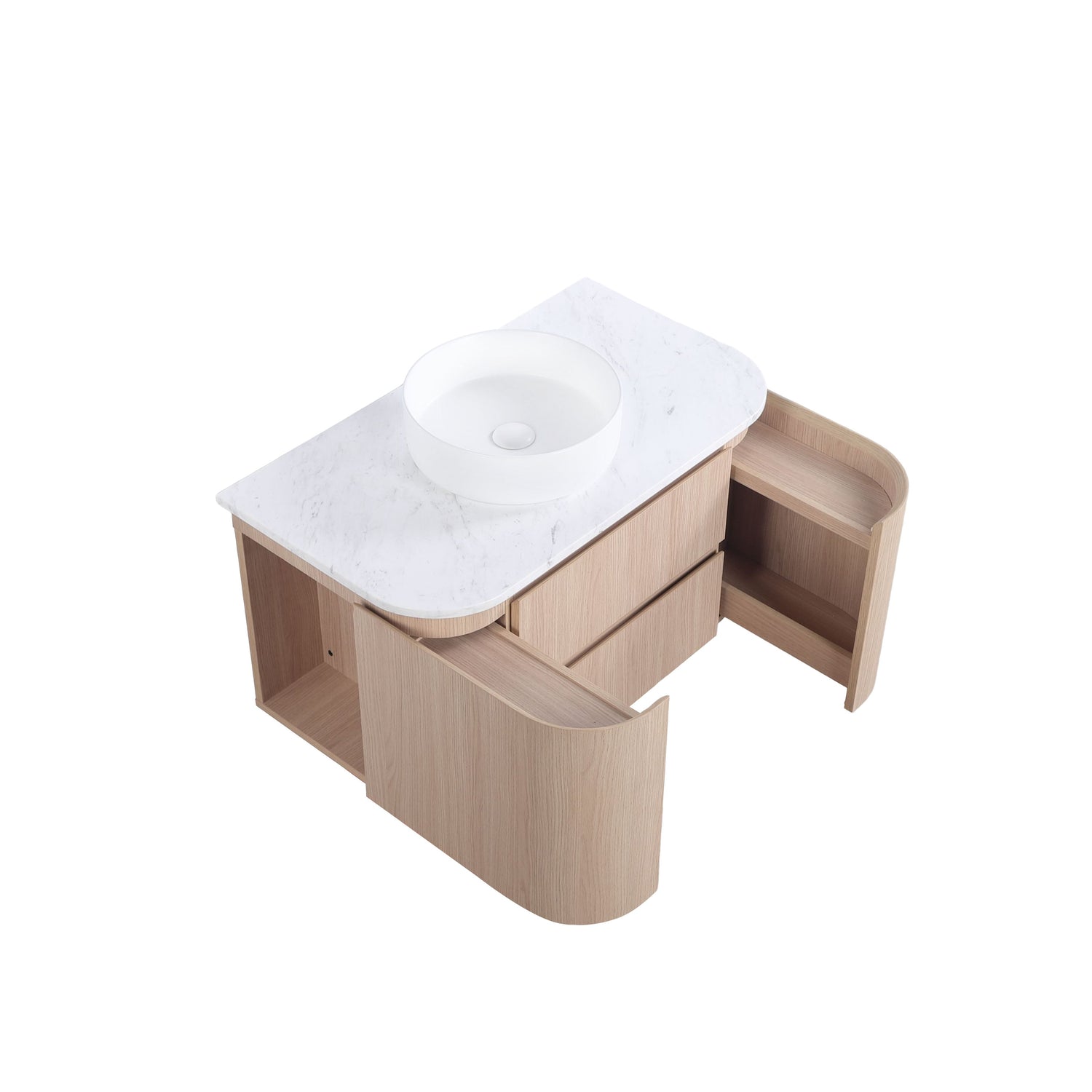 Lukka Ravello Plywood Wall Hung Vanity - Sandy Oak 
