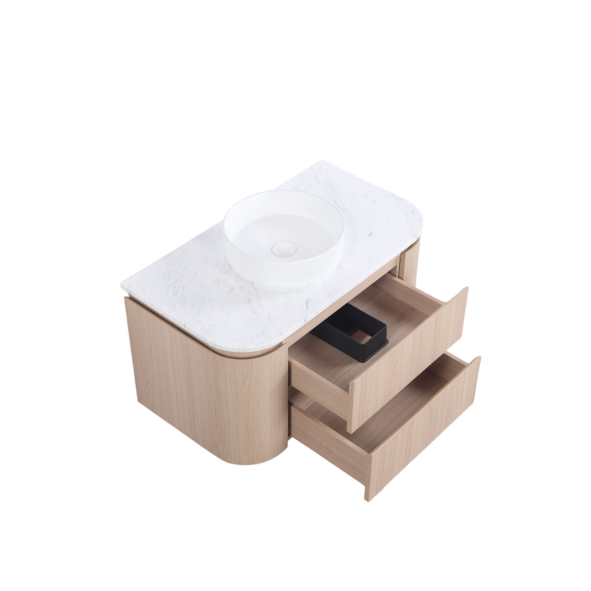 Lukka Ravello Plywood Wall Hung Vanity - Sandy Oak 