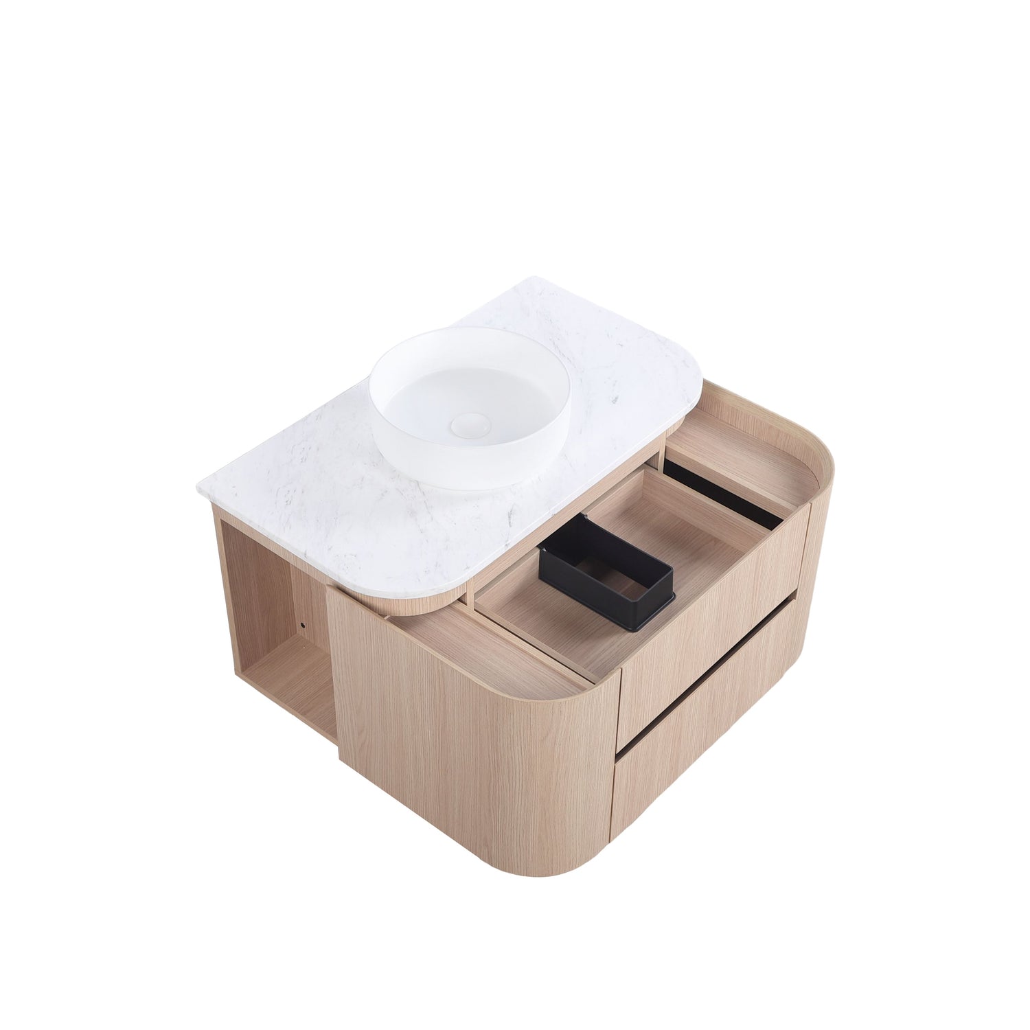 Lukka Ravello Plywood Wall Hung Vanity - Sandy Oak 