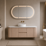 Lukka Ravello Plywood Wall Hung Vanity - Sandy Oak 