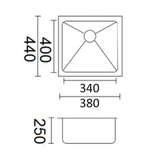Luminare Kitchen Undermount Sink 380 x 440mm