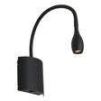 Lund 3W LED Switched Flexible Wall Light Black / Warm White