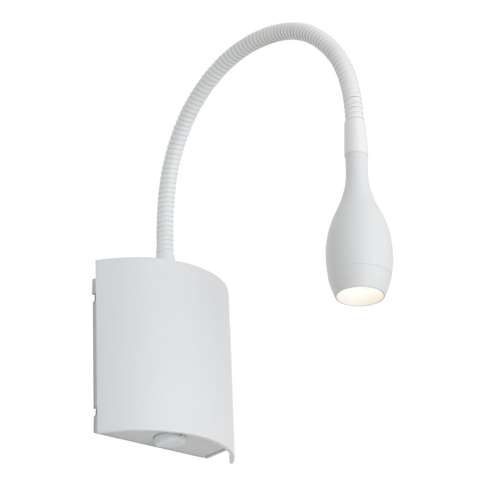 Lund 3W LED Switched Flexible Wall Light White / Warm White