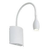 Lund 3W LED Switched Flexible Wall Light White / Warm White