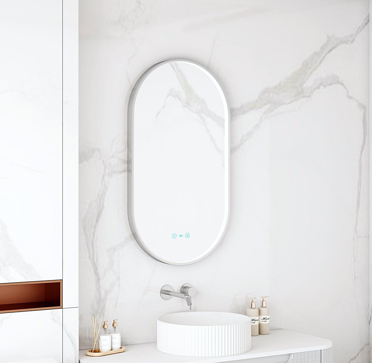 MAIA LED Oval Mirror (500×900mm)