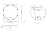 MAIA LED Round Mirror 600mm