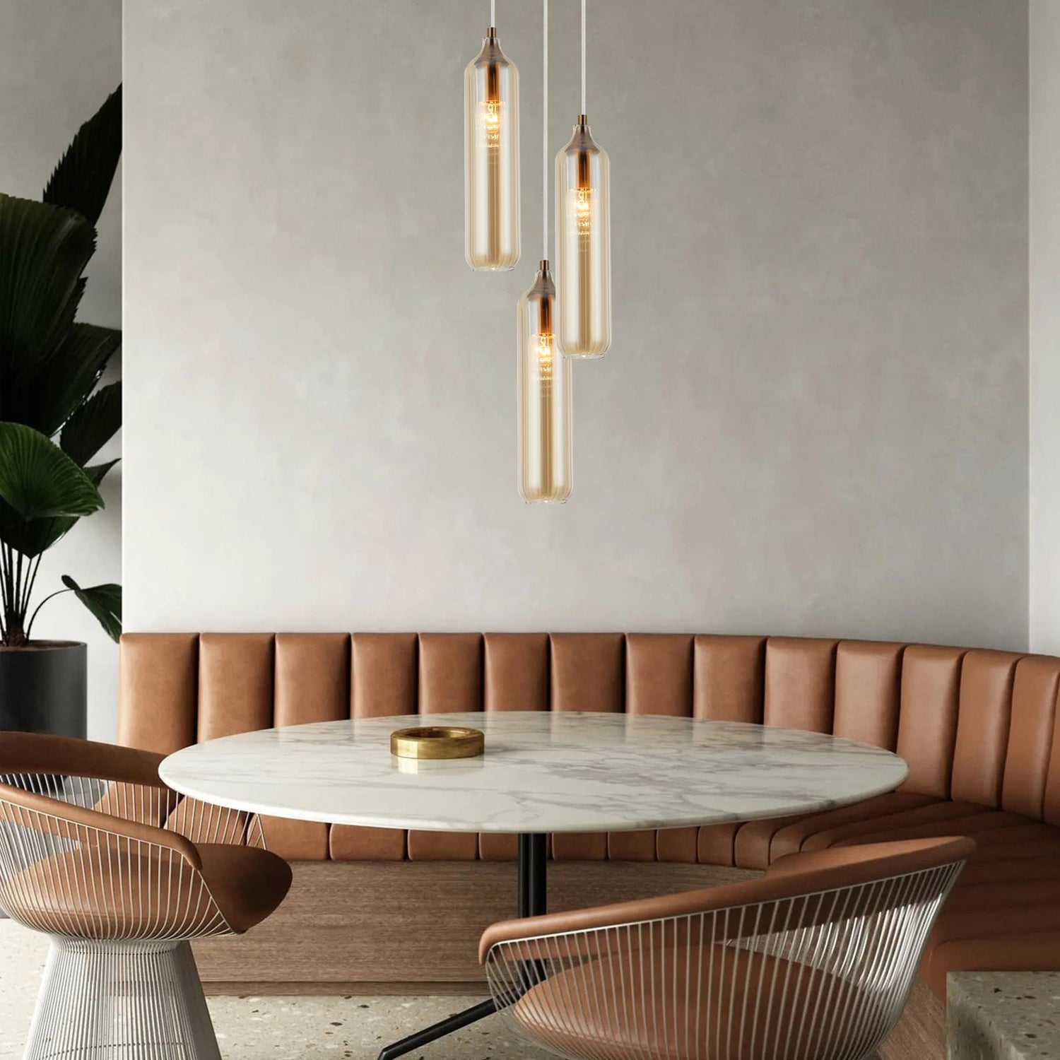 MANGA: Interior Glass Cylinder Pendant Lights