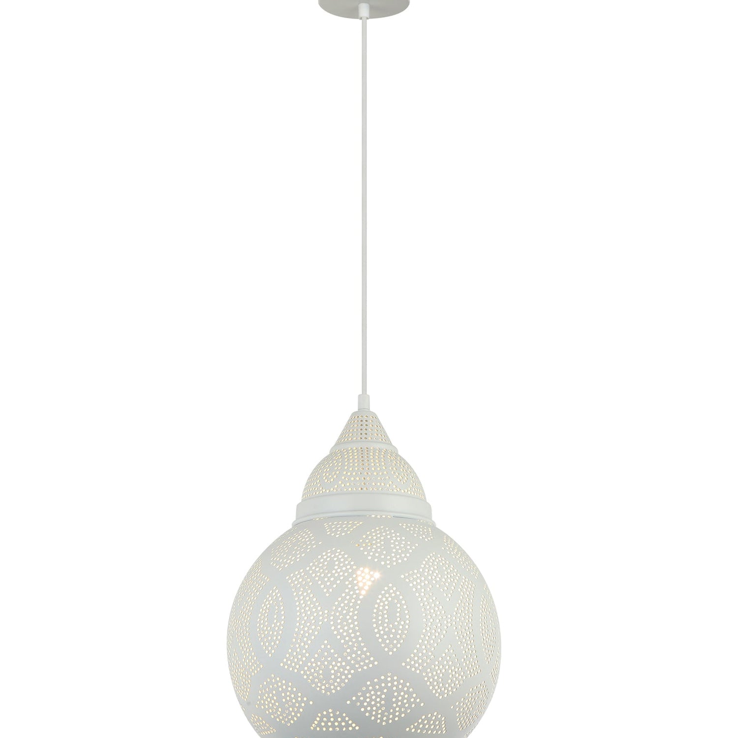 MARRAKESH: Bohemian Interior Bell Shape Pendant Light (Black/ White)