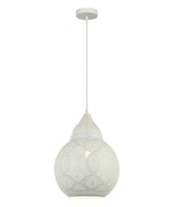 MARRAKESH: Bohemian Interior Bell Shape Pendant Light (Black/ White)