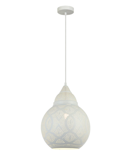 MARRAKESH: Bohemian Interior Bell Shape Pendant Light (Black/ White)