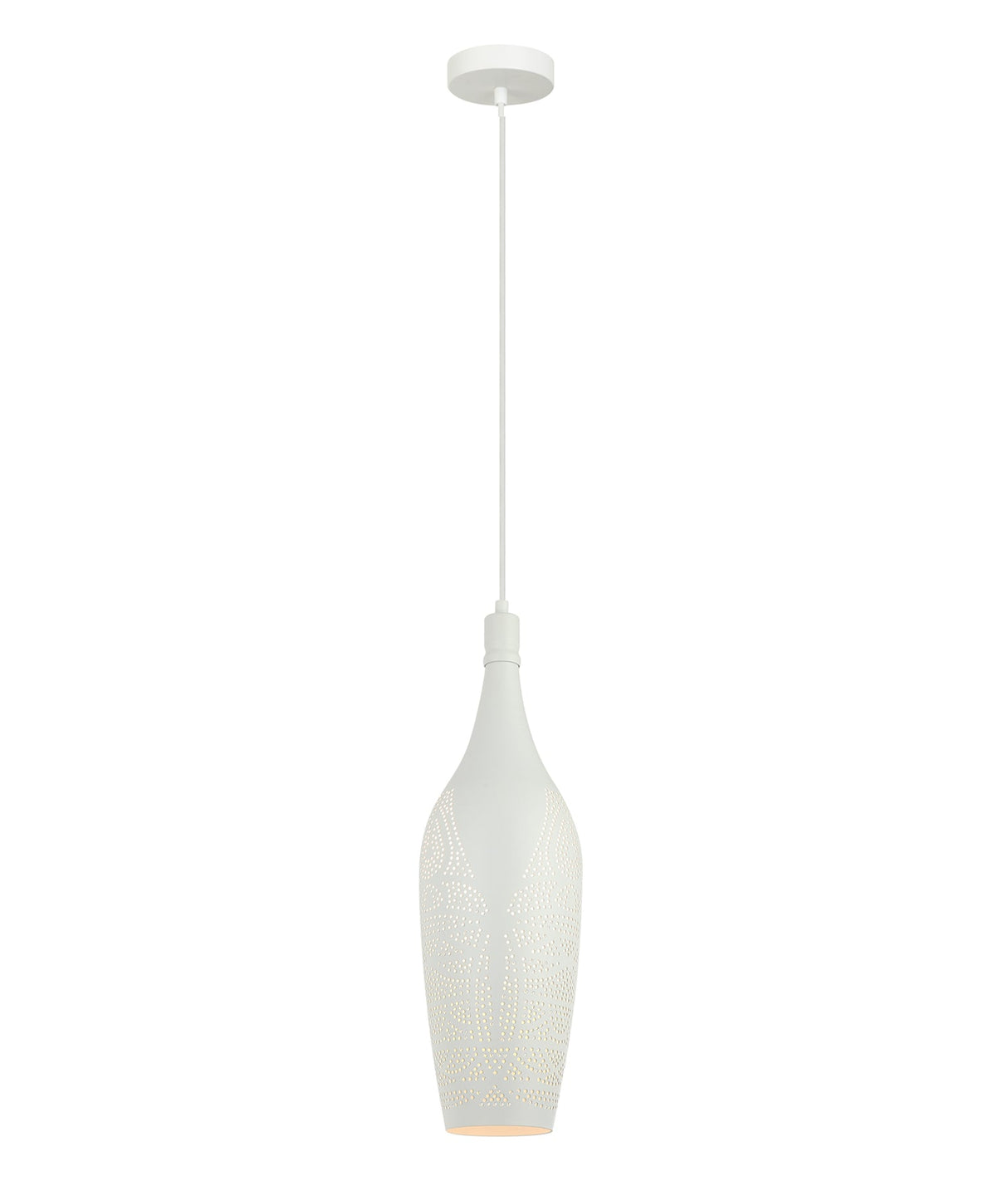 MARRAKESH: Bohemian Interior Bottle Shape Pendant Light (Black/ White)
