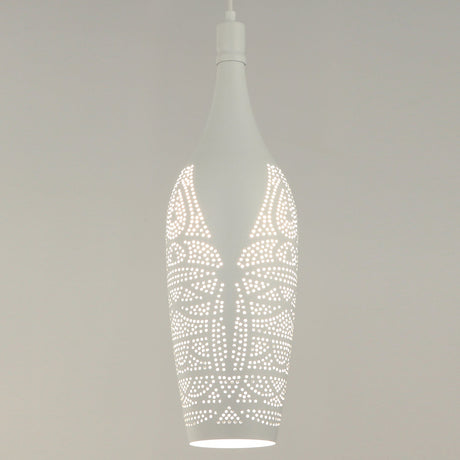 MARRAKESH: Bohemian Interior Bottle Shape Pendant Light (Black/ White)