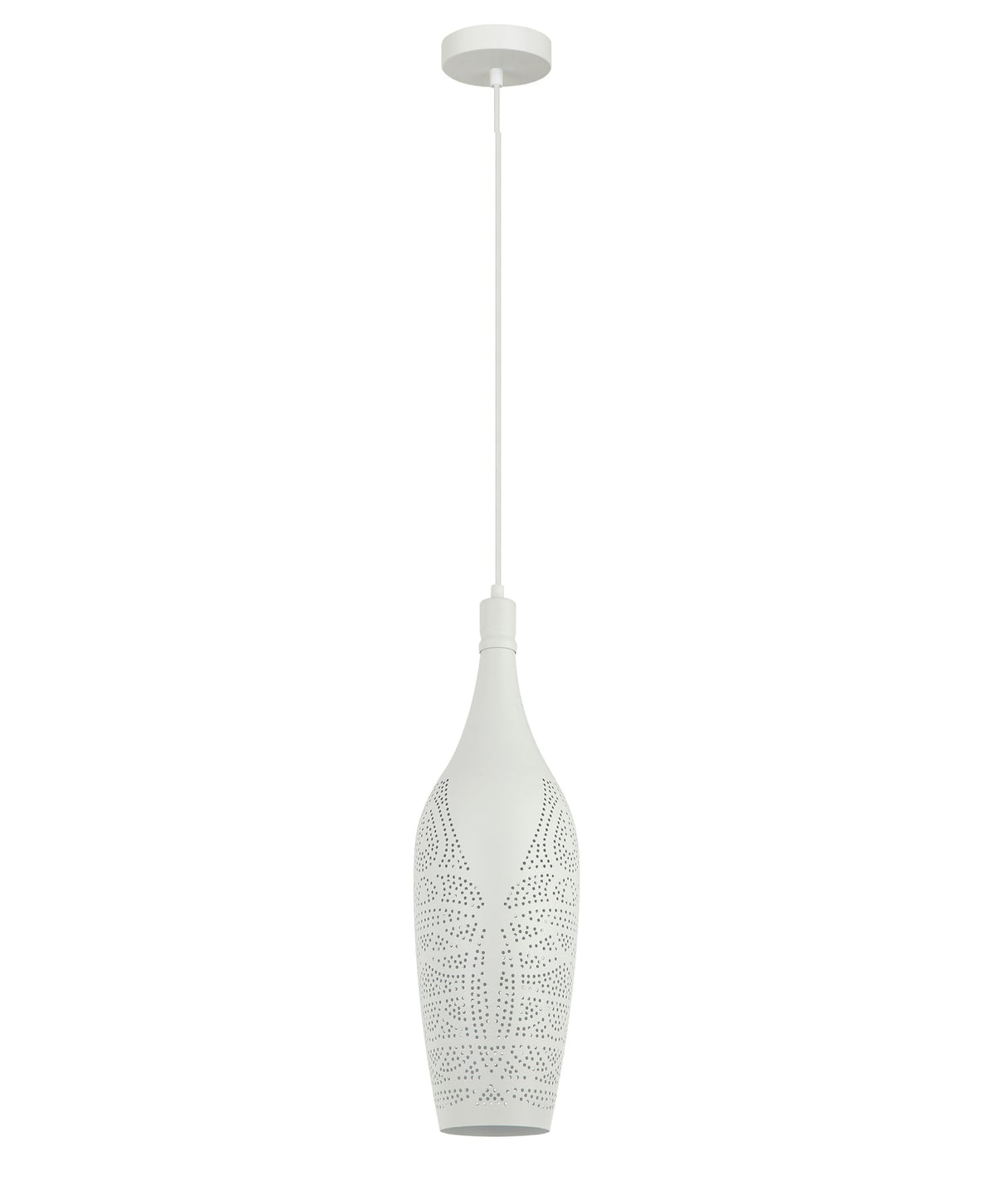 MARRAKESH: Bohemian Interior Bottle Shape Pendant Light (Black/ White)