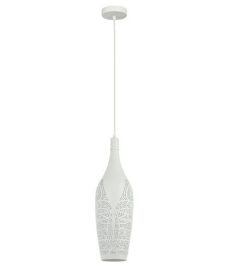 MARRAKESH: Bohemian Interior Bottle Shape Pendant Light (Black/ White)