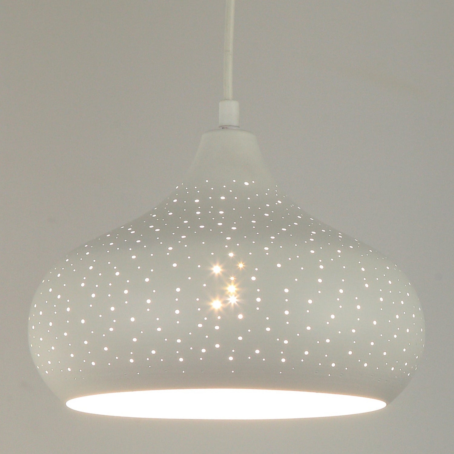 MARRAKESH: Bohemian Interior Champagne Glass Shape Pendant Light (Black/ White)