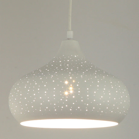 MARRAKESH: Bohemian Interior Champagne Glass Shape Pendant Light (Black/ White)
