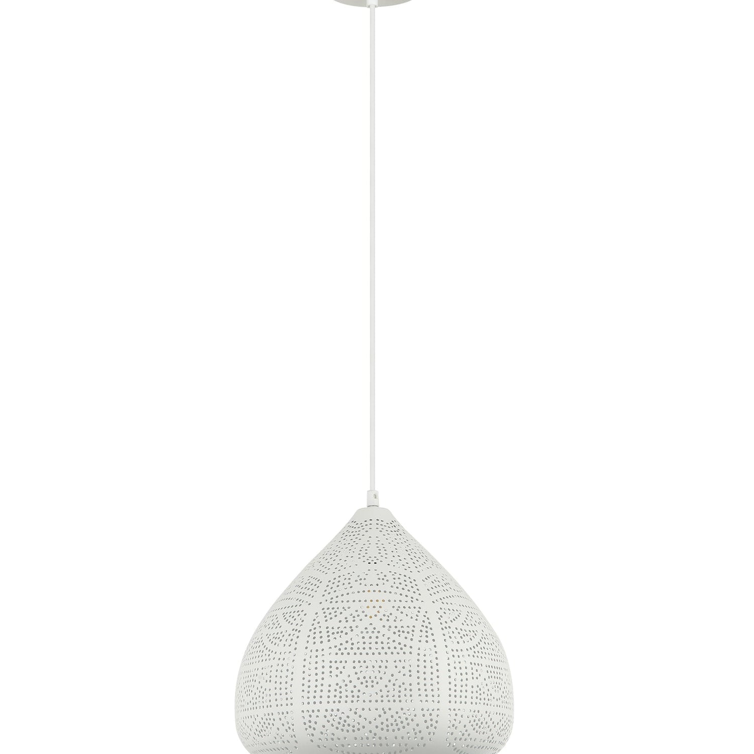 MARRAKESH: Bohemian Interior Ellipse Shape Pendant Light (Black/ White)
