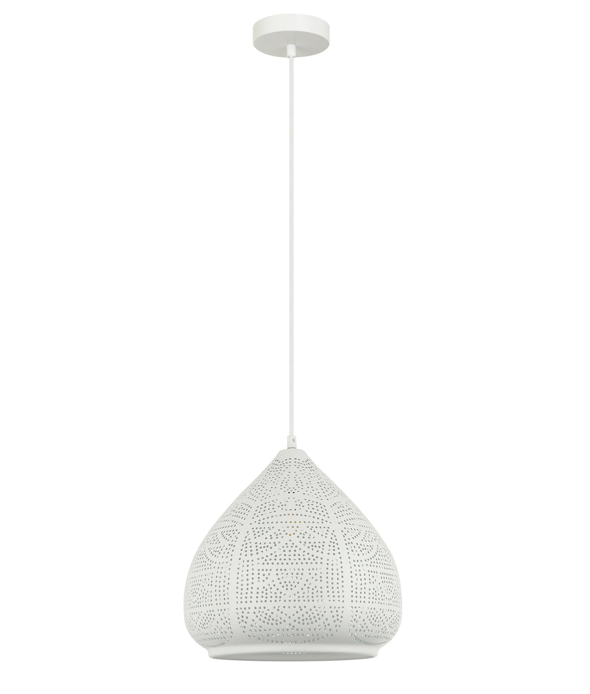 MARRAKESH: Bohemian Interior Ellipse Shape Pendant Light (Black/ White)