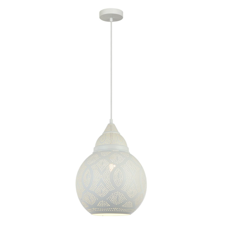 MARRAKESH: Bohemian Interior Bell Shape Pendant Light (Black/ White) 