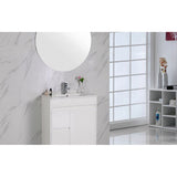 MAYA Slim Free Standing Vanity Gloss White 600mm