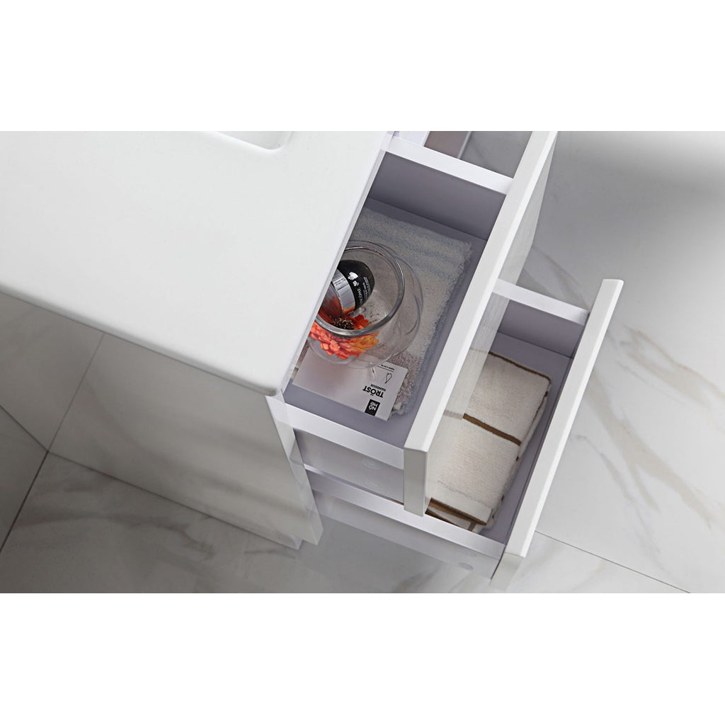 MAYA Slim Free Standing Vanity Gloss White 600mm