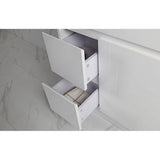 MAYA Slim Free Standing Vanity Gloss White 600mm