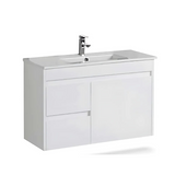 MAYA Slim Wall Hung Vanity Gloss White 750/900