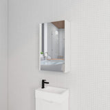 RIVA Geneva Fluted Matte White Mirror Shaving Cabinet (Optional Sizes)