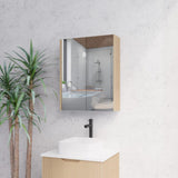 RIVA Geneva Fluted American Oak Mirror Shaving Cabinet (Optional Sizes)
