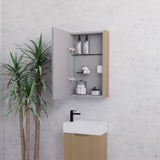 RIVA Geneva Fluted American Oak Mirror Shaving Cabinet (Optional Sizes)