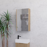 RIVA Geneva Fluted American Oak Mirror Shaving Cabinet (Optional Sizes)
