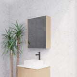 RIVA Geneva Fluted American Oak Mirror Shaving Cabinet (Optional Sizes)