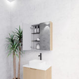 RIVA Geneva Fluted American Oak Mirror Shaving Cabinet (Optional Sizes)