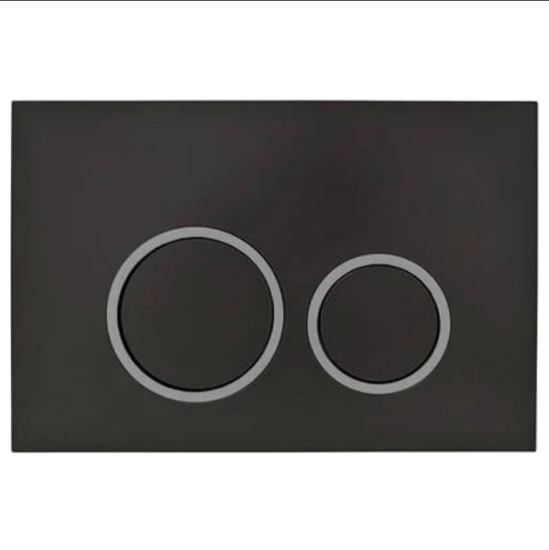 Mercio R&T Round Flush Plate - Black