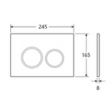 Mercio R&T Round Flush Plate - Black