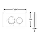 Mercio R&T Round Flush Plate - Chrome