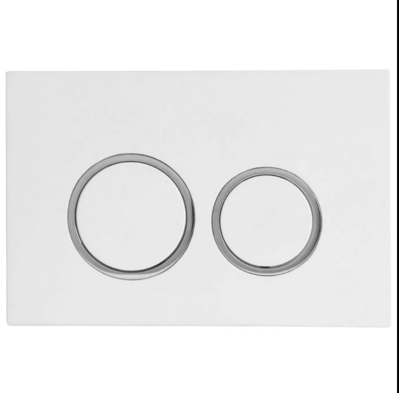 Mercio R&T Round Flush Plate - White